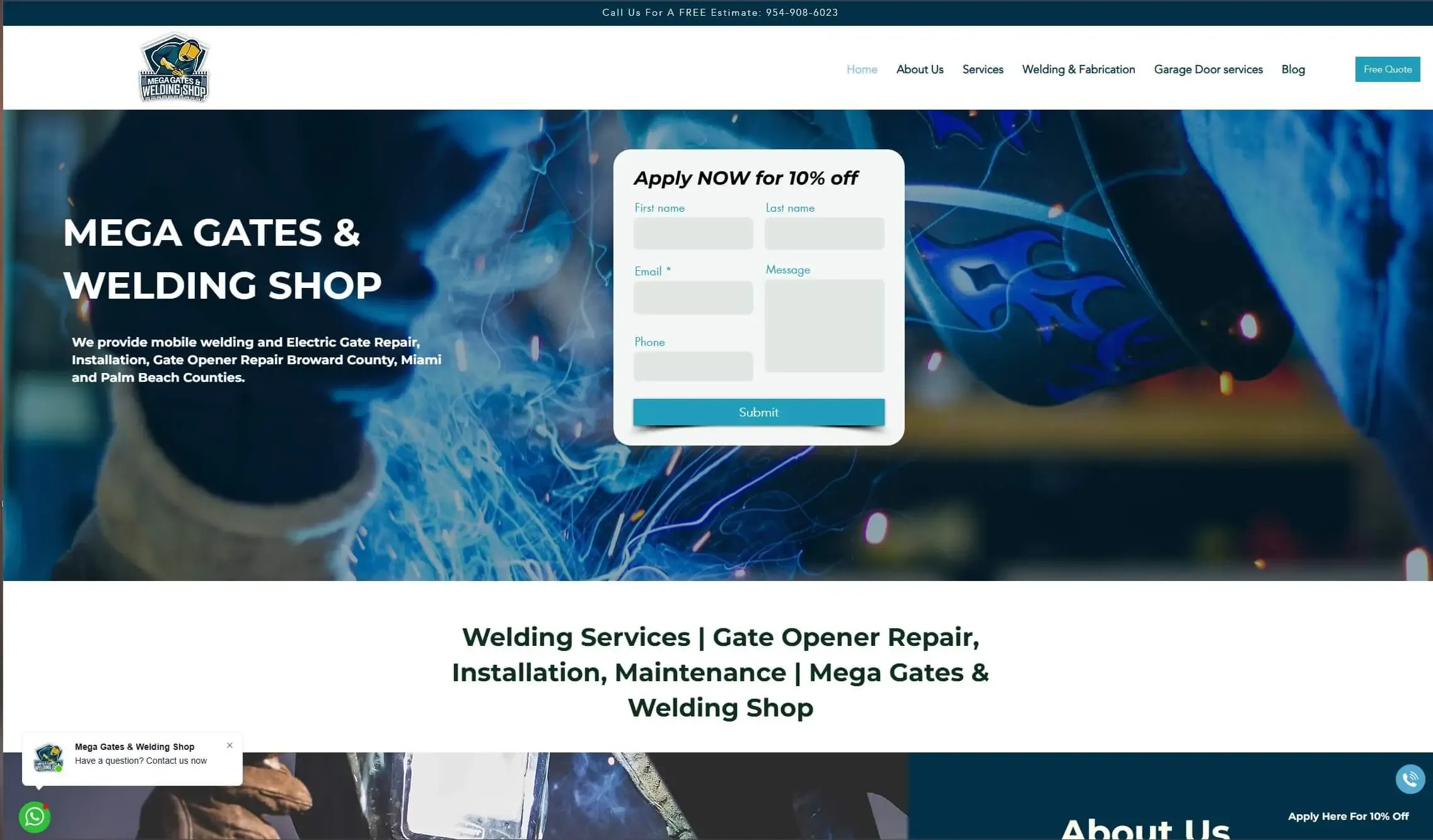 Mega Welding Shop website designed by Quirk SEO
