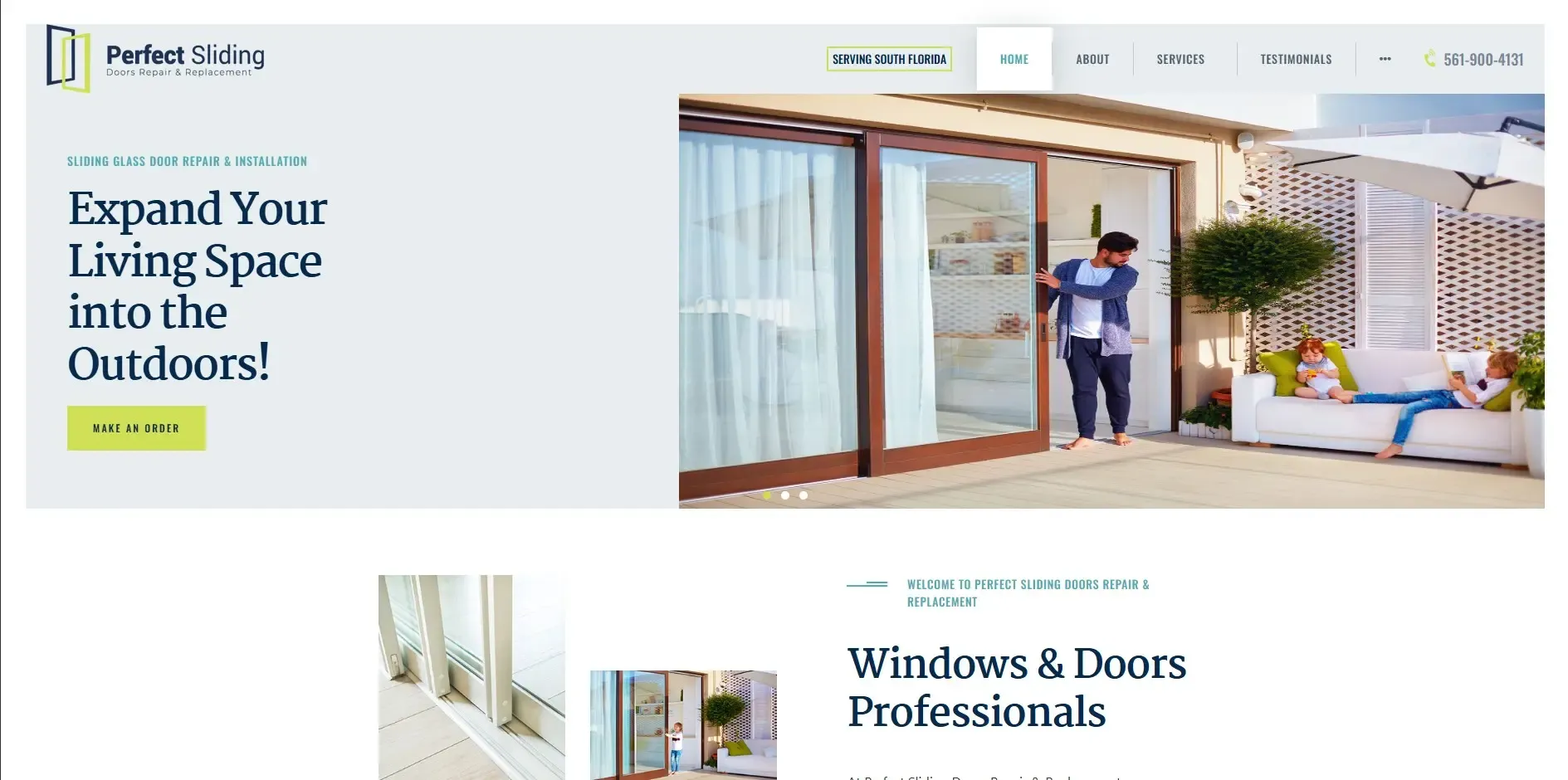 Perfect Sliding Door website designed by Quirk SEO